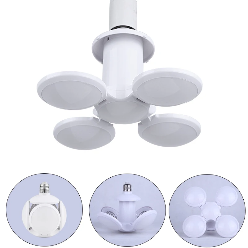 Светодиодный светильник E27 Складная Лампа 60 Вт 45 Футбольная лампа лопасть