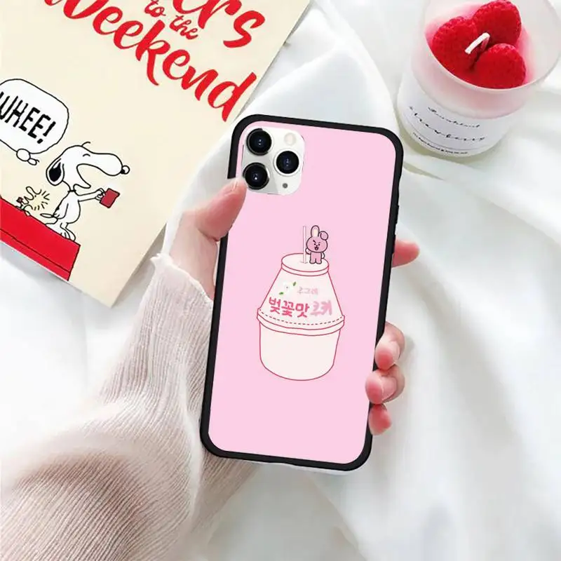 

Cute Fruit Strawberry Drink Milk Phone Case For iphone 5S 6S 7 8 11 12 XR XS SE Plus Pro ProMax Cover Fundas Coque