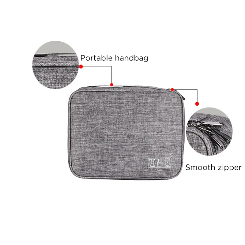 

Portable Cable Digital Storage Bag Cable Organizer Bag Multi-function Gadget Organizer Waterproof Cosmetic Bag Case Pouch Travel