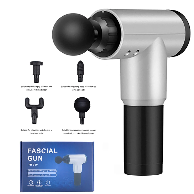 Массажный пистолет для расслабления мышц массажер с вибрацией тканей упражнения