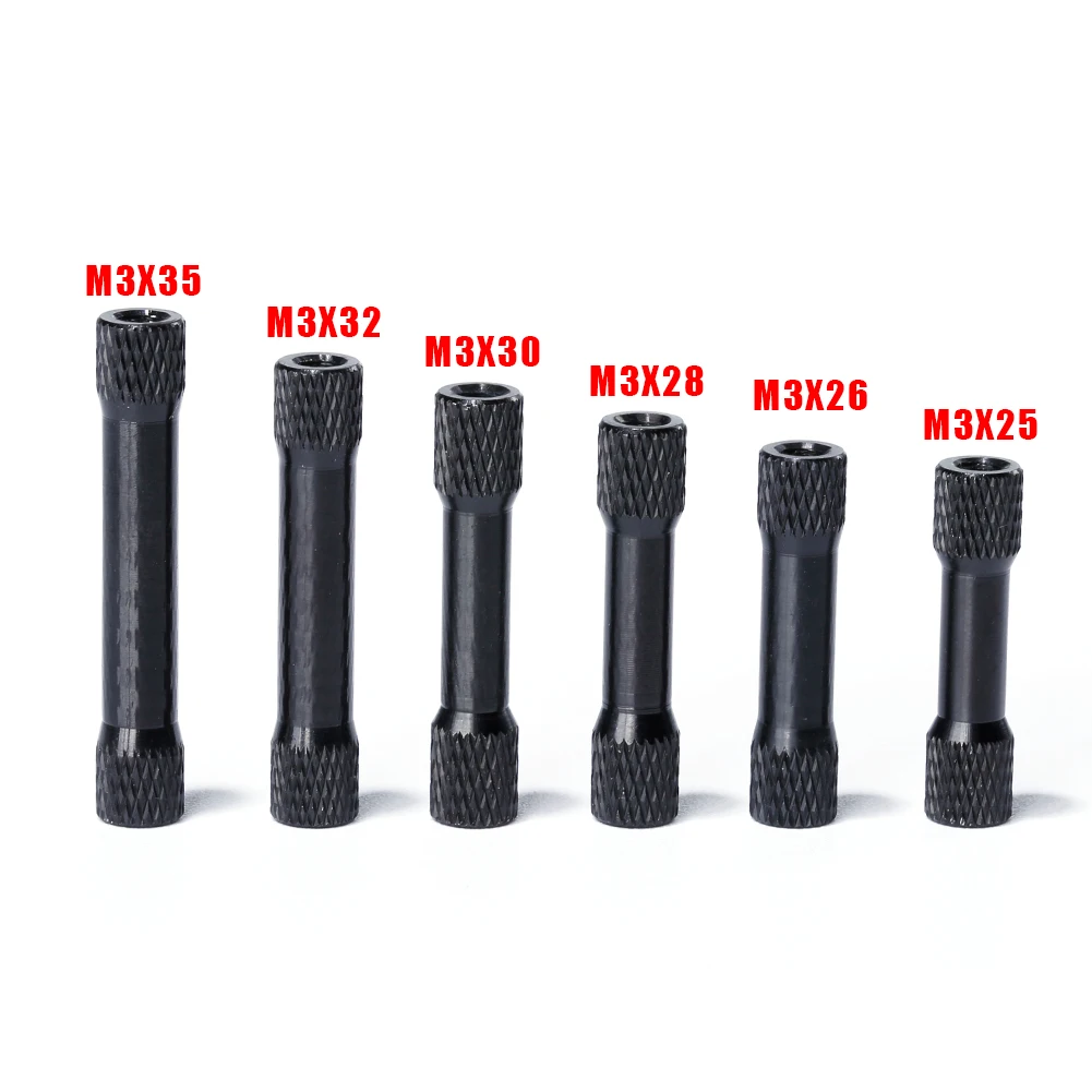 10 шт. M3x20mm/25 мм/28 мм/30 мм/32 мм/35 мм/33 мм M3 рифленой Алюминий сплав