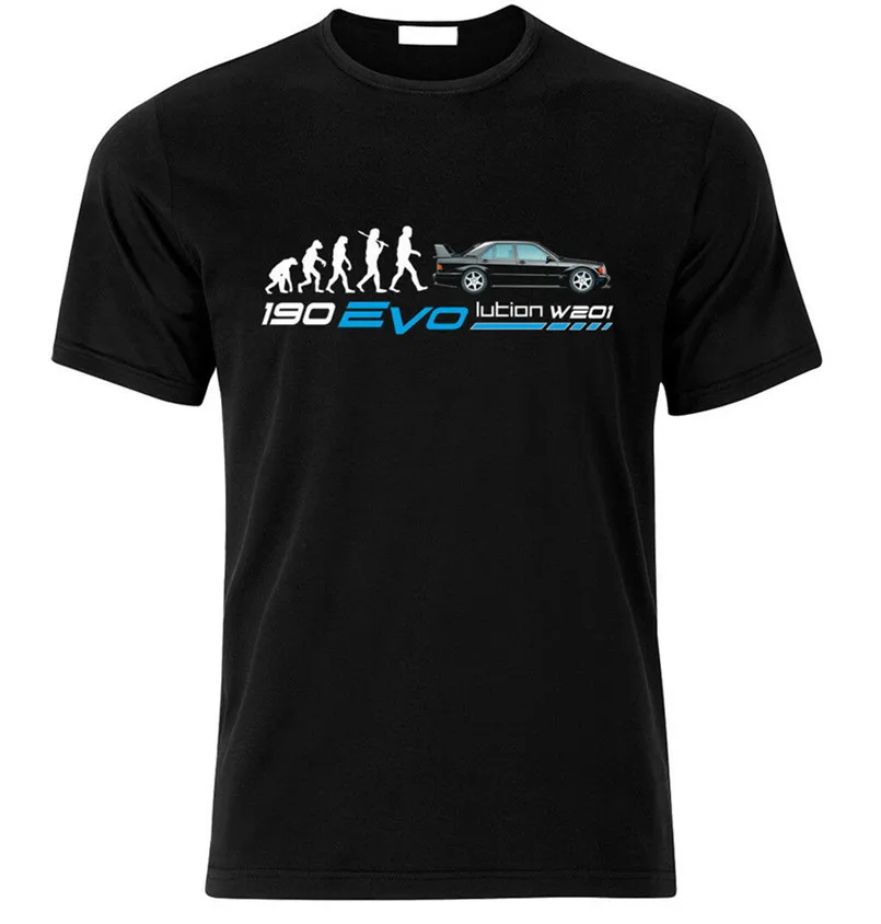 Футболка для W201 Evo Ii Dtm 190 Fan S Xxl хлопковая с круглым вырезом на заказ|Мужские