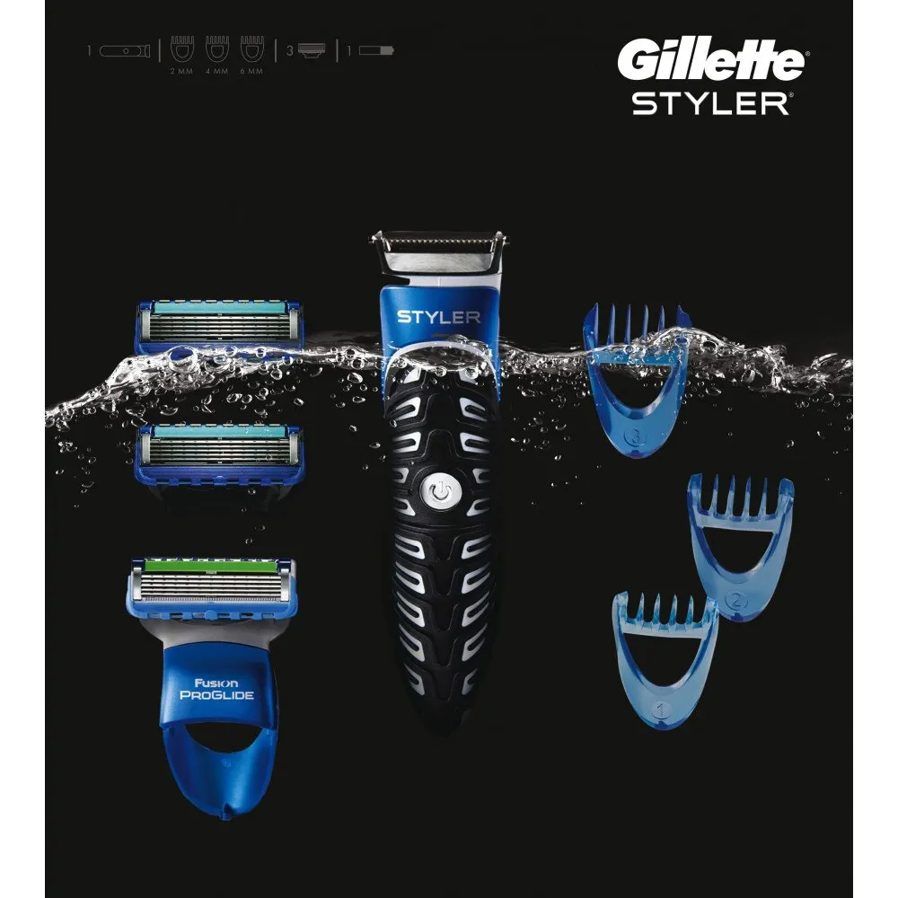 ПН Gillette Styler c 3 сменными кассетами и насадками | Красота здоровье