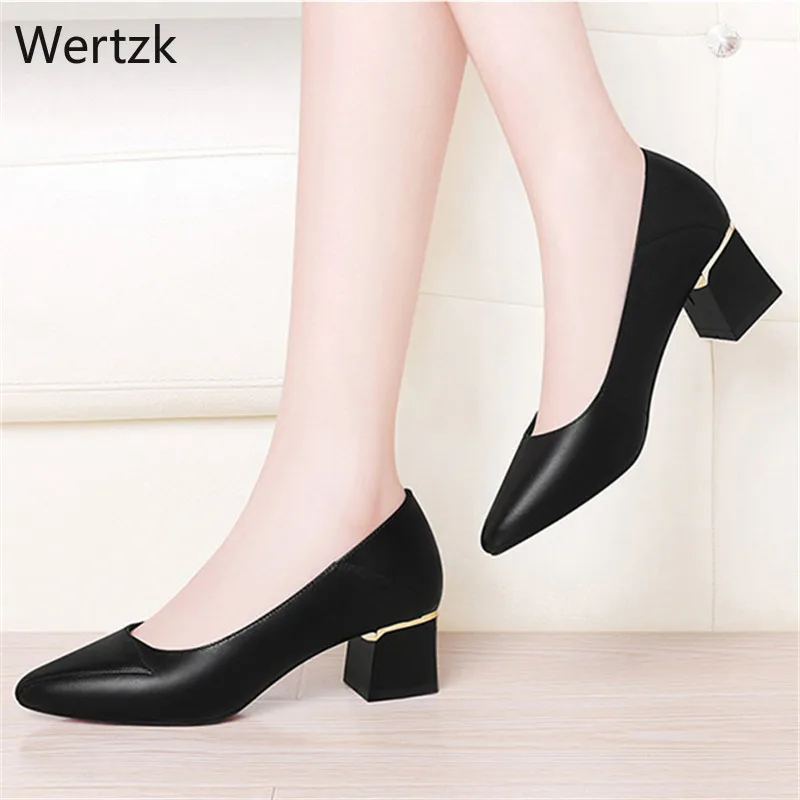 Женские туфли лодочки на блочном каблуке модельные с острым носком Свадебные для