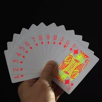 new arrival fluorescent poker playing card pvc plastic waterproof durable board game card texas holdem baccarat pvc card
