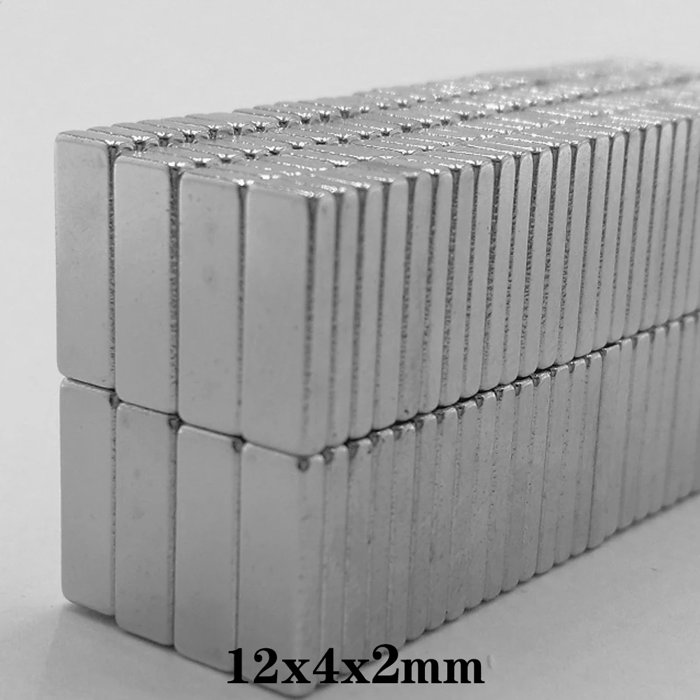 20 ~ 1000 шт 12x4x2 мм мощный магнитный лист 12 x 4 Φ постоянный блок Strong 12*4*2 |