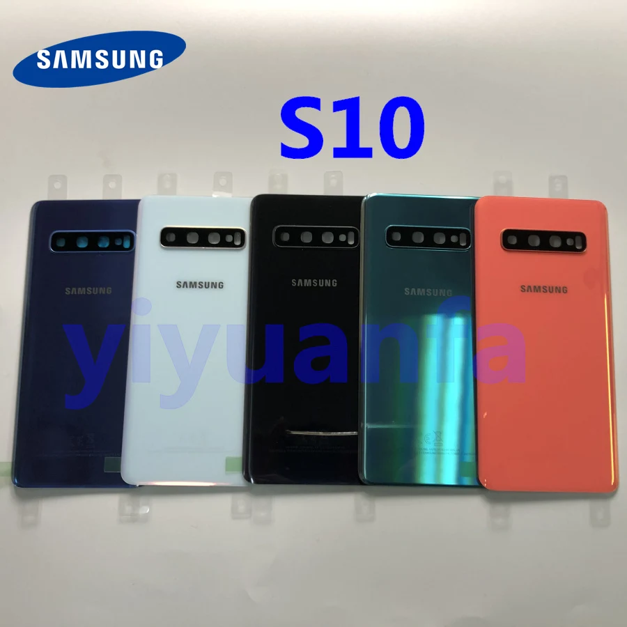 Задняя крышка для аккумулятора Samsung Galaxy S10 G973 G973F G973U задняя из стекла