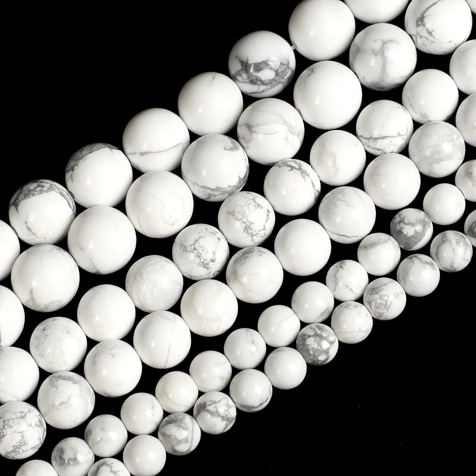 15 &quotгладкие круглые бусины из натурального белого соснового камня бисер для