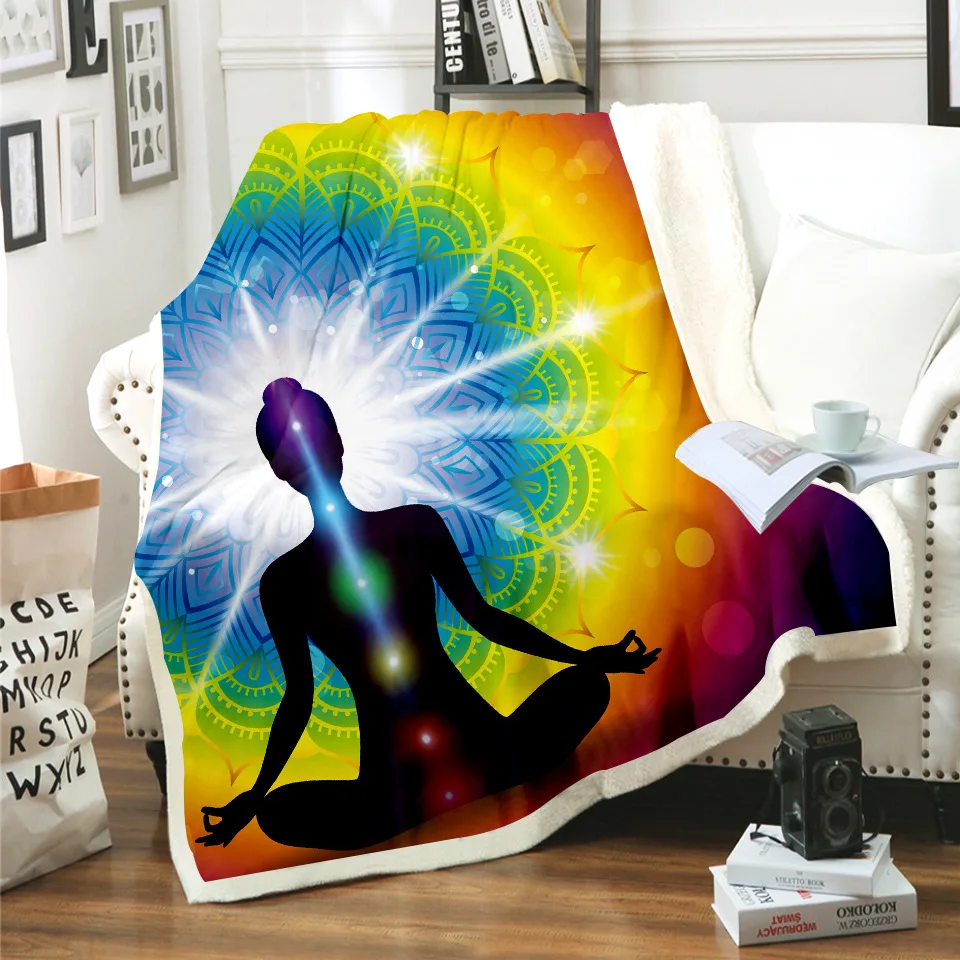 

Latest 3D Bohemian Dragonfly Personality Double Layer Plus Fleece Blanket Microfiber Bedding Adult Children Bedroom Home Textile