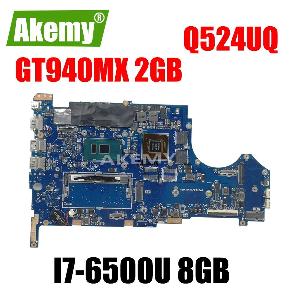 

Q524UQ материнская плата GT940MX 2 ГБ для For For For For Asus Q524U Q524UQ UX560UX Материнская плата ноутбука UX560UX материнская плата протестирована OK I7-6500U 8 Гб RAM