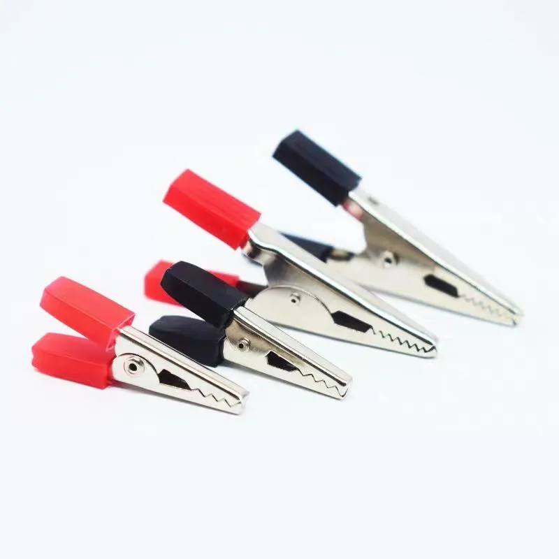 

10 шт. 35 мм/50 мм пластиковый тестовый зонд с ручкой металлические зажимы для аллигатора тестовый зажим батарея/батарея провода зажим