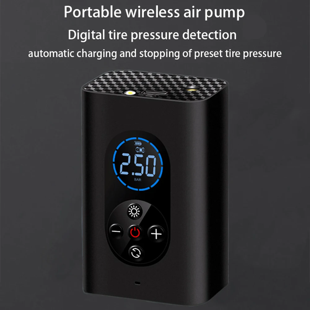 

150PSI Car Air Pump Cordless Portable Vehicle Tire Inflator Smart Wireless Air Pump Bicycle Tire Electric Air Pump Bike Inflator