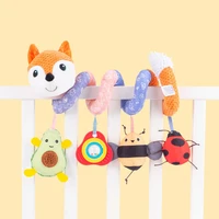 fox hanging spiral rattle stroller cute animals crib mobile bed baby toys 0 12 months newborn educational toy for children