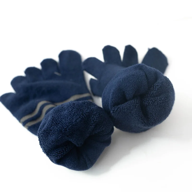 5 Pairs Five Fingers Terry Socks For Man Striped Thick Winter Thermal Warm Compression Athletic Sport Socks With Toes Hot Sell