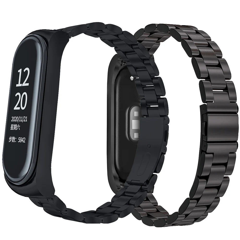 Ремешок из нержавеющей стали для xiaomi band 6/5/4/3 металлический ремешок Миланская