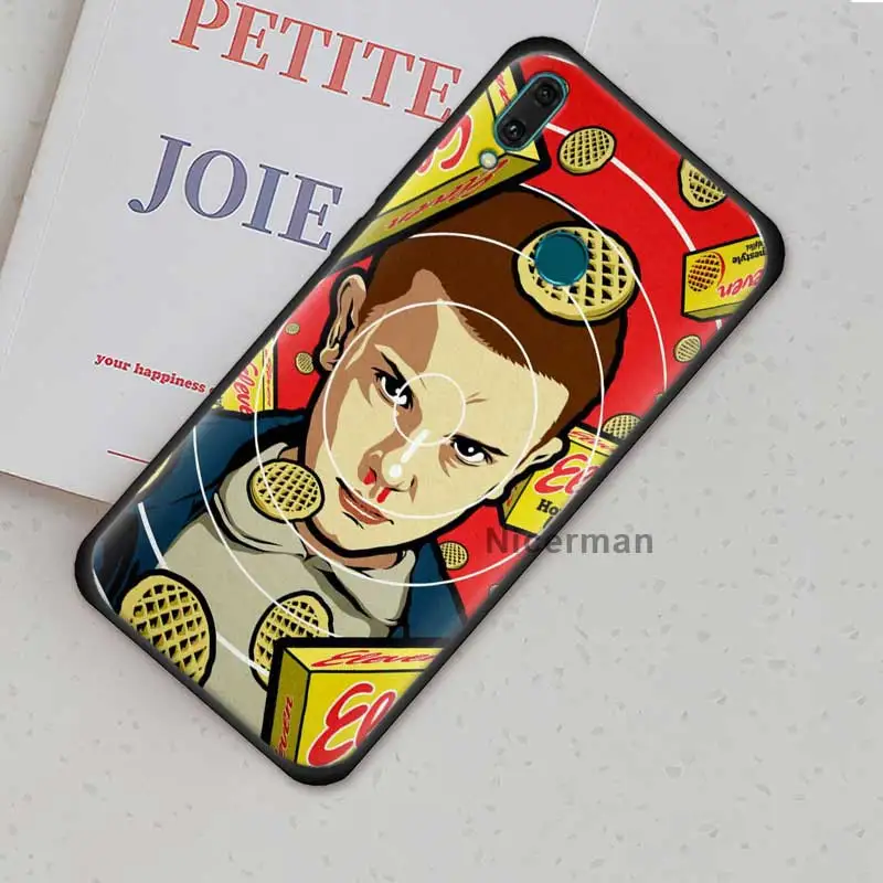 

Stranger Things Case for Huawei Honor Y9s Y9 Prime Y7 Y7p Y6s Y6 Y5 2019 Nova 7i 5T 6 Black Silicone Phone Cover