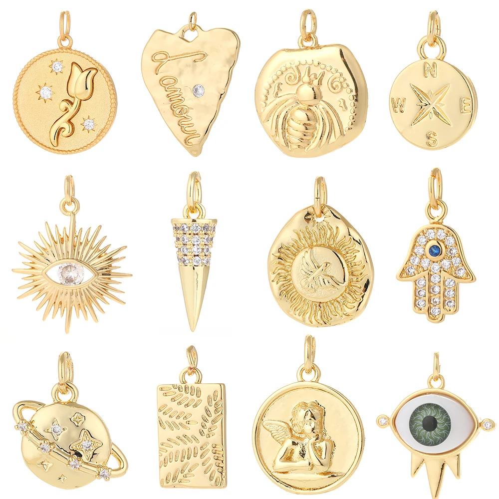 Подвески в виде звезд Луны для изготовления ювелирных изделий золотые монеты