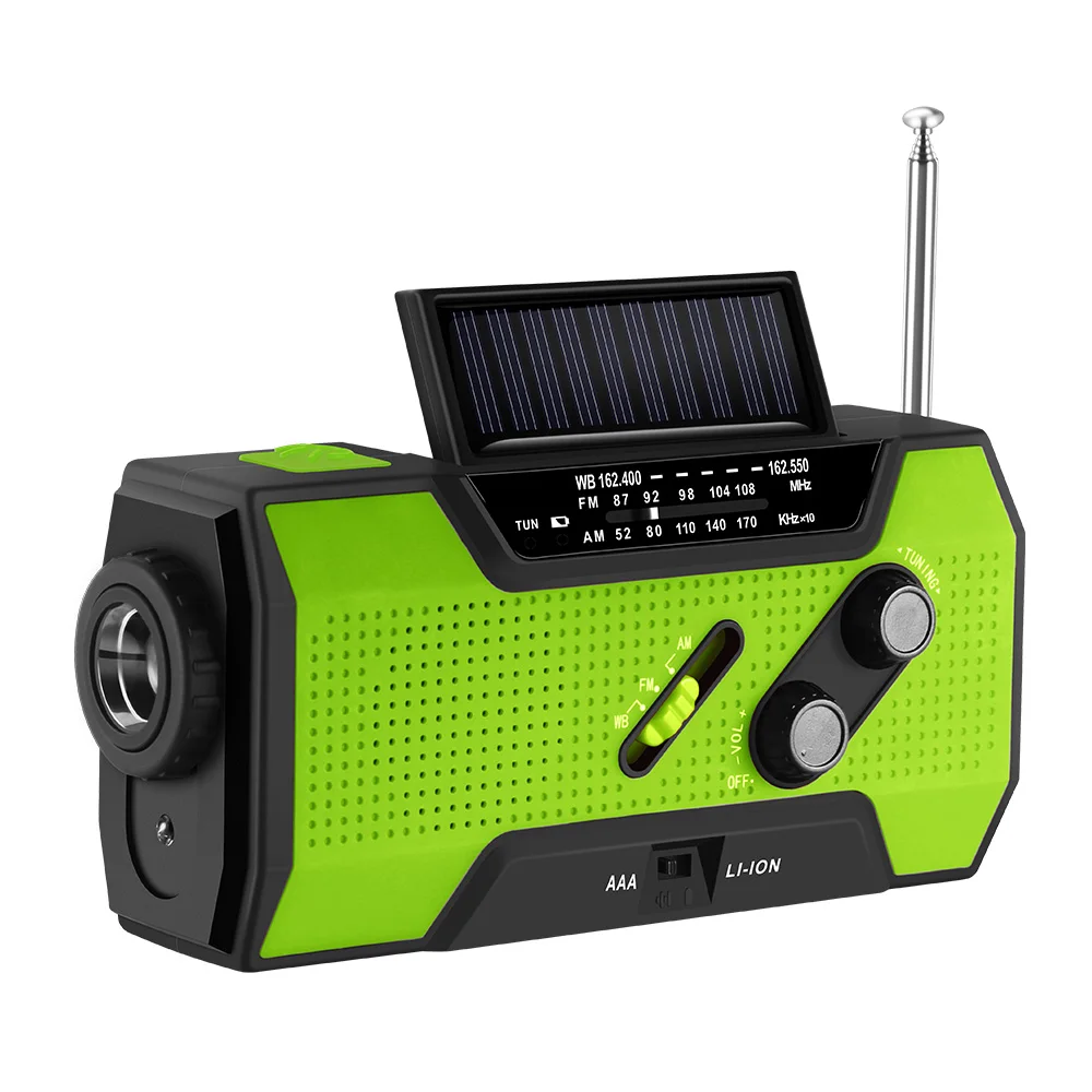 Hand Crank Radio Multi-Purpose Always In Power With SOS Alarm For Emergency Charger Bank LED Reading Lamp | Электроника