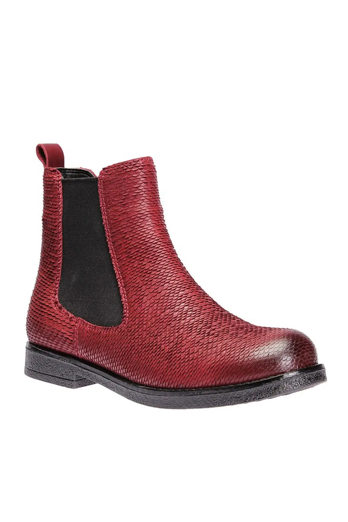 Женские ботинки из натуральной кожи с жемчугом Цвет Бордовый коллекция 120130000564