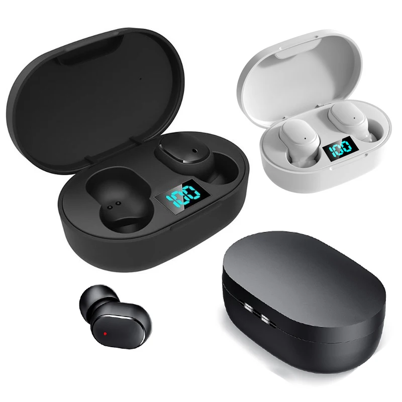 

New E6S TWS Wireless Blutooth Earphone LED Display Charging Box Sports Noise Reduction Eraphone Bluetooth Handsfree Earphones