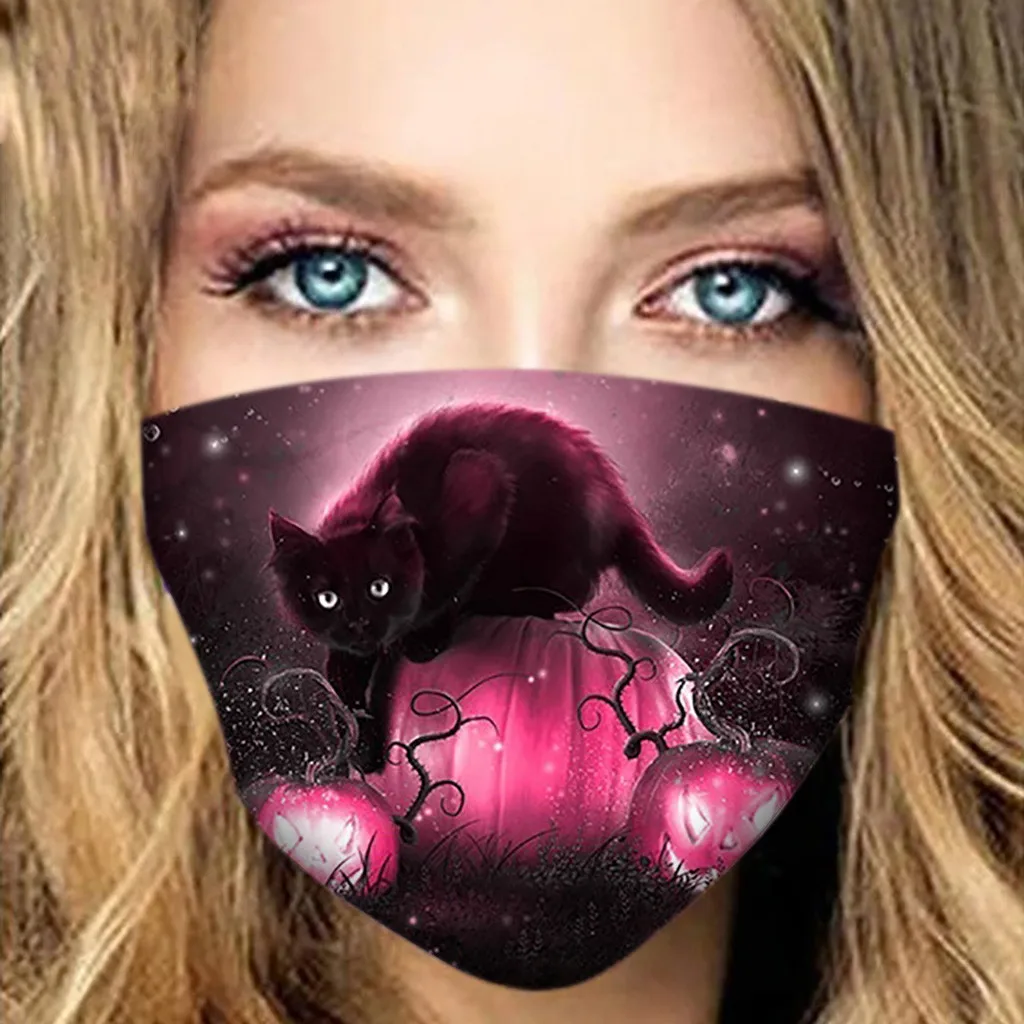 Взрослая женская маска для лица 3d кошачьи маски рта Многоразовые моющиеся