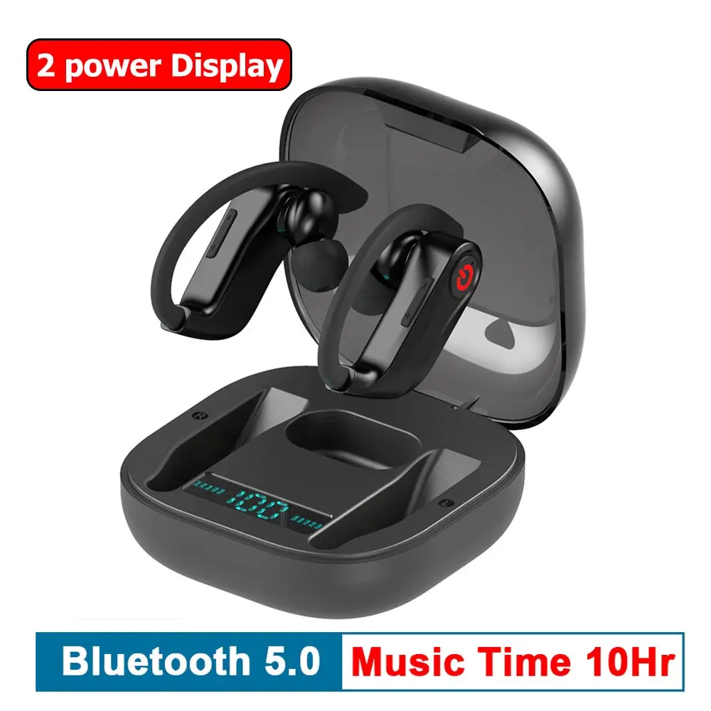 Мощность HBQ Pro TWS Bluetooth 5,0 беспроводные наушники 6D стерео спортивные наушники с Ушными крючками водонепроницаемые наушники с дисплеем питания HBQ Q62