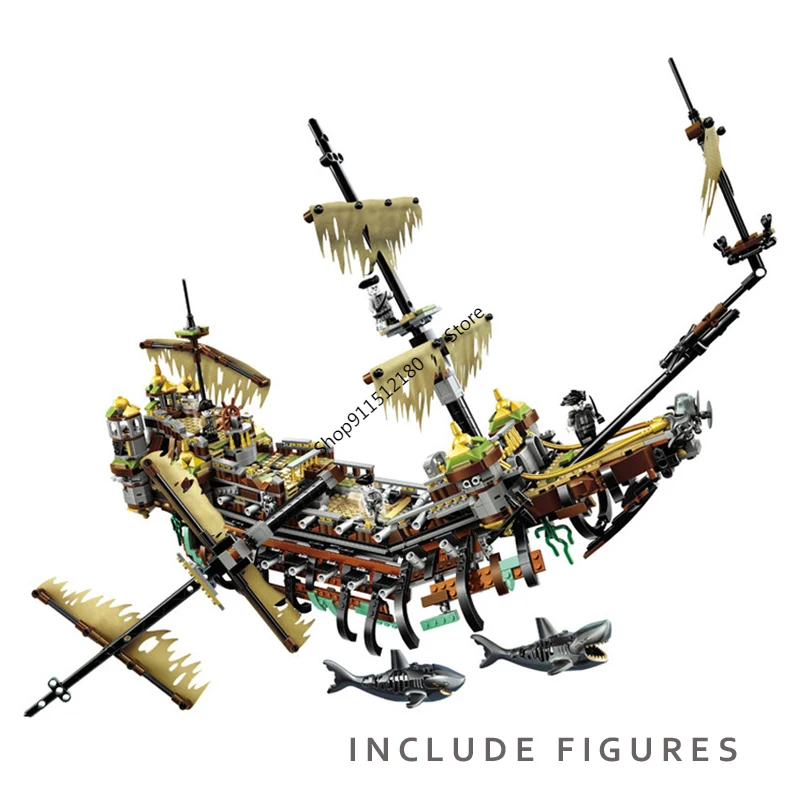 

Friends Silent Mary Pirates of The Caribbean Movie Captain Jack City Model Building Block 71042 Bricks Toys Children Gift