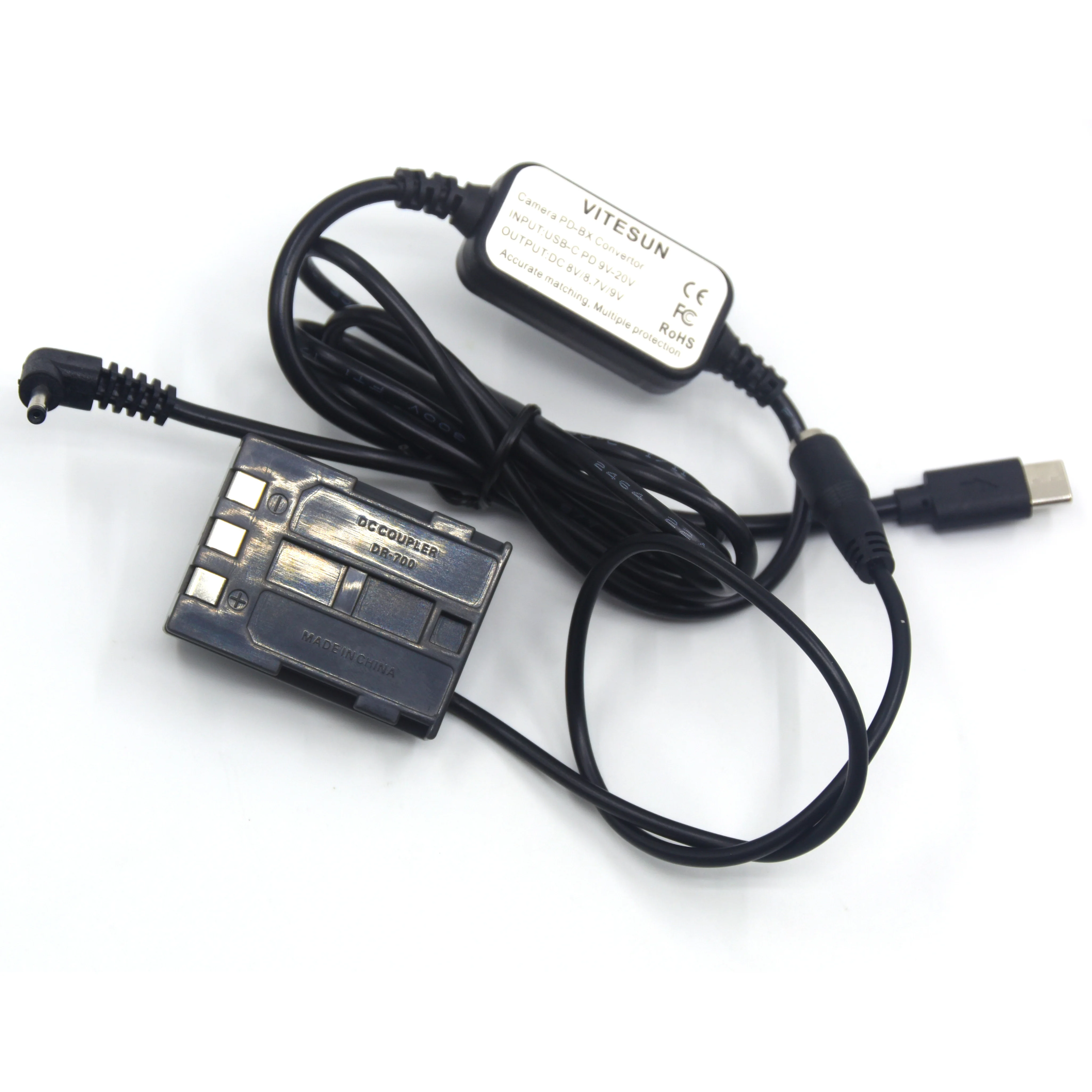 NB 2L USB C PD адаптер кабель ACK DC20 + DR 20 DC муфта 700 для Canon S60 S70 S80 S50 G7 G9 EOS 350D 400D Rebel