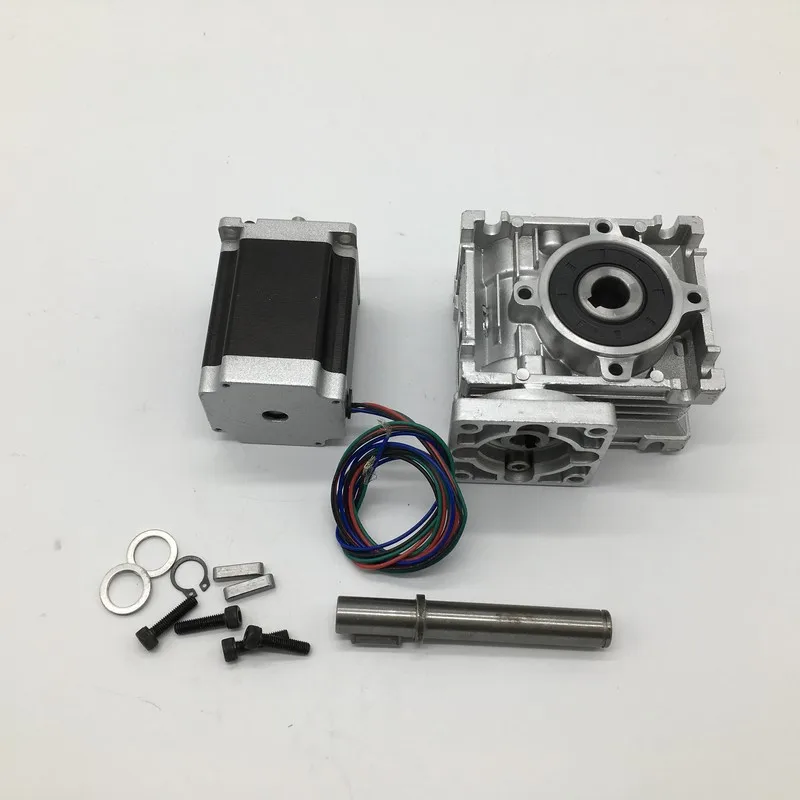 20 :1 wormbox RV030 редуктор скорости 14 мм выход + шаговый двигатель Nema23 3A 76 1 8nm 260Oz in