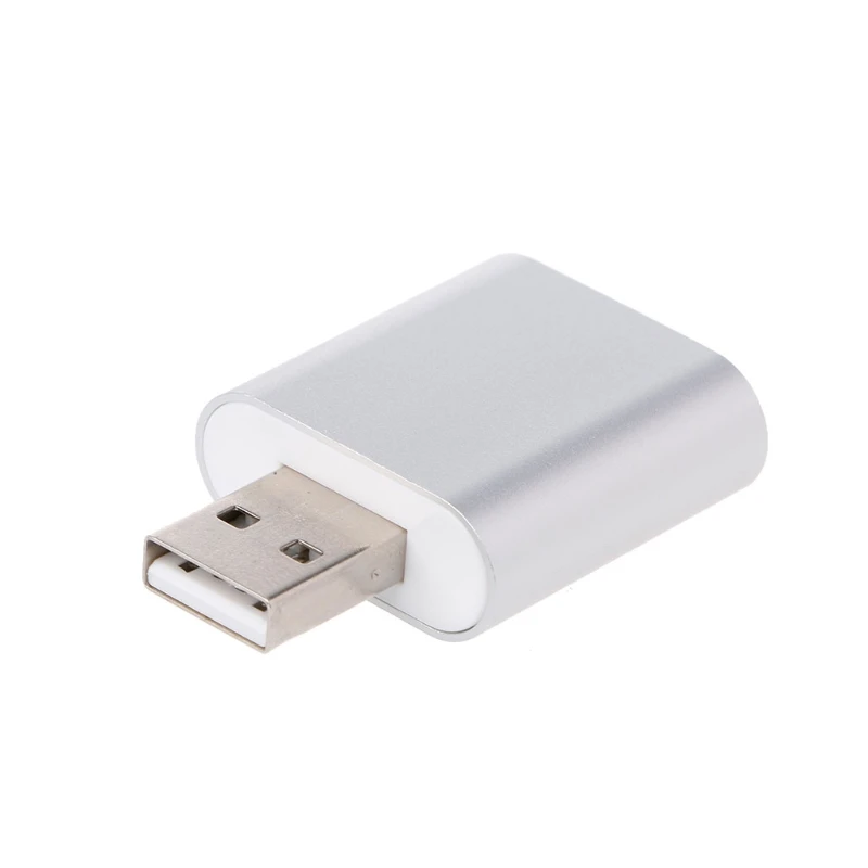 Алюминиевый Внешний USB 2 0 3D стерео 7 1 канал 3 5 мм Aux Out адаптер звуковой карты