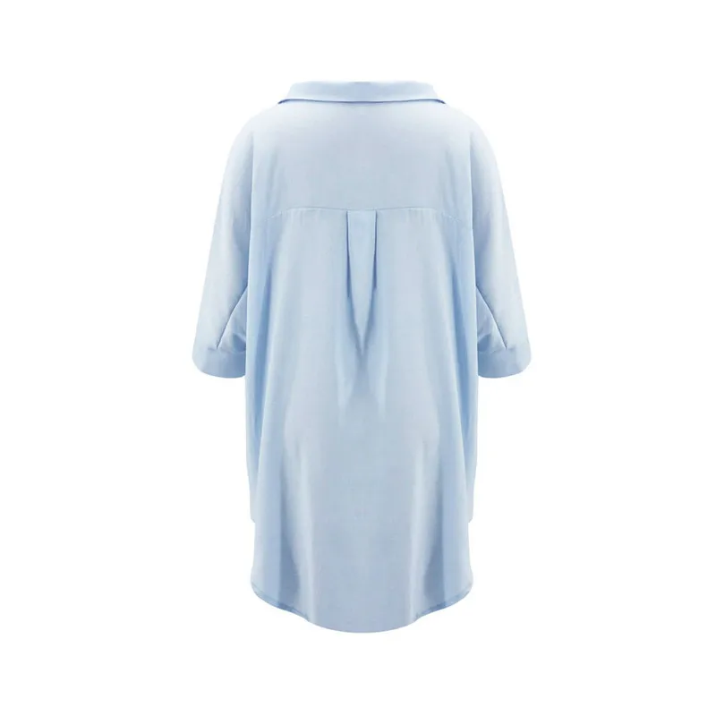 

Fashion Women Solid Long Sleeve Casual Buttons Ladies Casual Loose Plain OL Office Work Long Blouse Tops Autumn Outfits