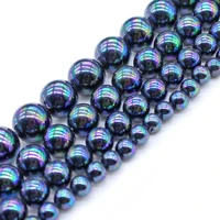 natural black rainbow shell pearl loose spacer beads for jewelry making diy bracelet necklace accessories 15 681012mm