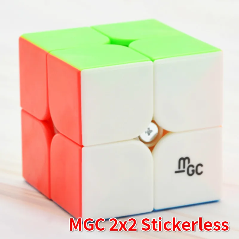 MGC 2x2 Stickerless Yongjun MGC V1 черный 3x3x3 Магнитный V2 M Stickerless MGC 2x2x2Magic Cube Puzzle для начинающих профессиональные игрушки для детей - Цвет: MGC 2x2 Stickerless