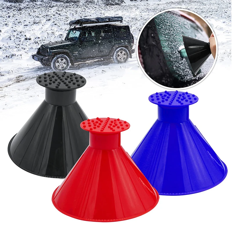 

2022 New Glass Ice Scraper Car Magic Window Windshield Deicer Multifunctional Funnel Snow Remover Deicing Cone Tool Scrapering