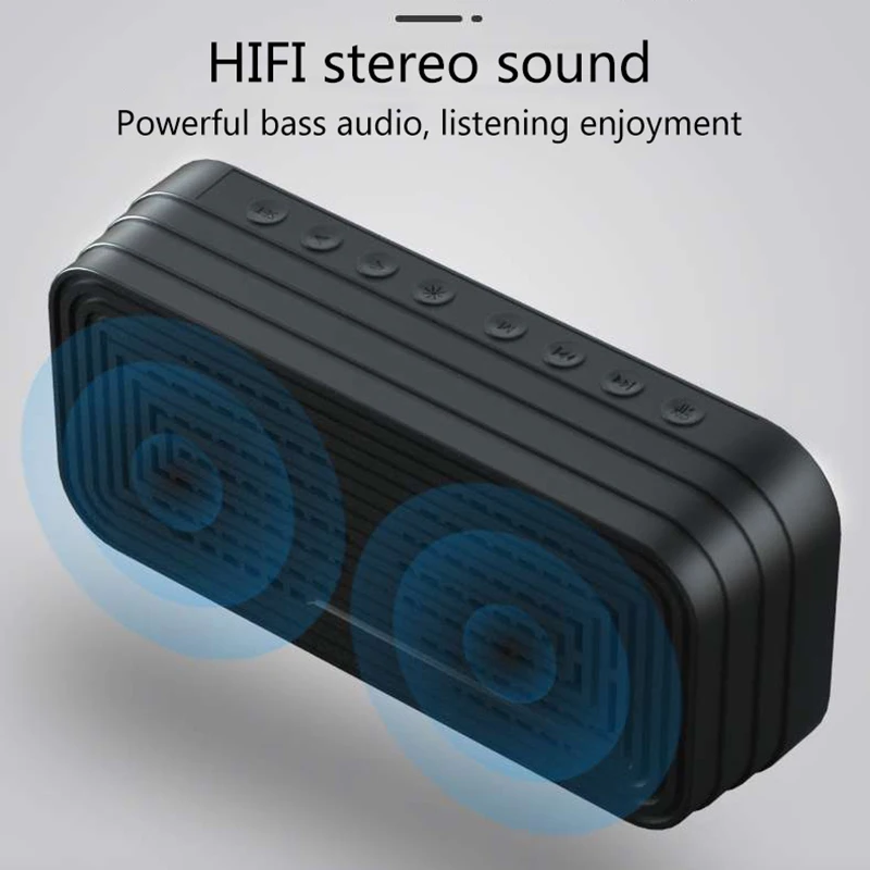 Беспроводной Смарт Bluetooth Динамик светодиодная зеркальная Экран будильники