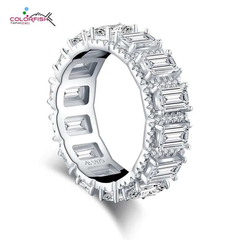 Женское кольцо с круглым изумрудом COLORFISH обручальное круглой огранкой Sona CZ из