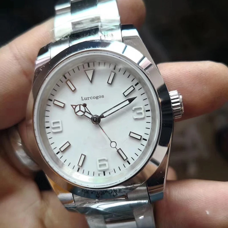 Мужские Роскошные часы aaa с белым циферблатом 2813 автоматические механические AIR