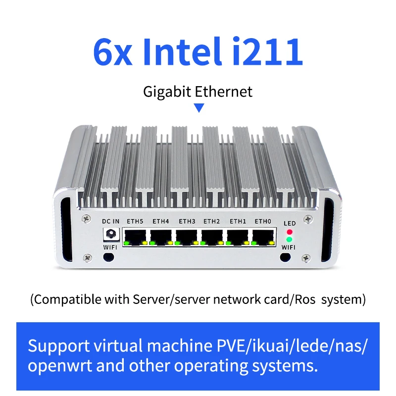 Промышленный мини-компьютер I7 10510U I5 6LAN DDR4 pfsense OPNSense X86 | Компьютеры и офис