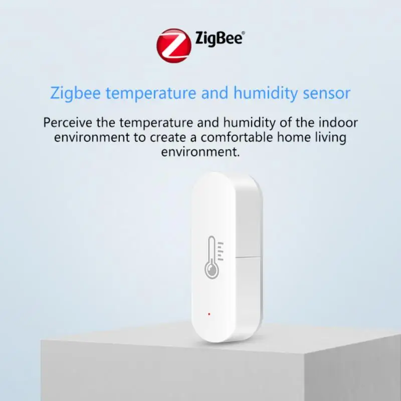 

Датчик температуры и влажности ZigBee с уведомлением в режиме реального времени, приложение Smart Life/Tuya для умного дома, работает с Alexa Google Home