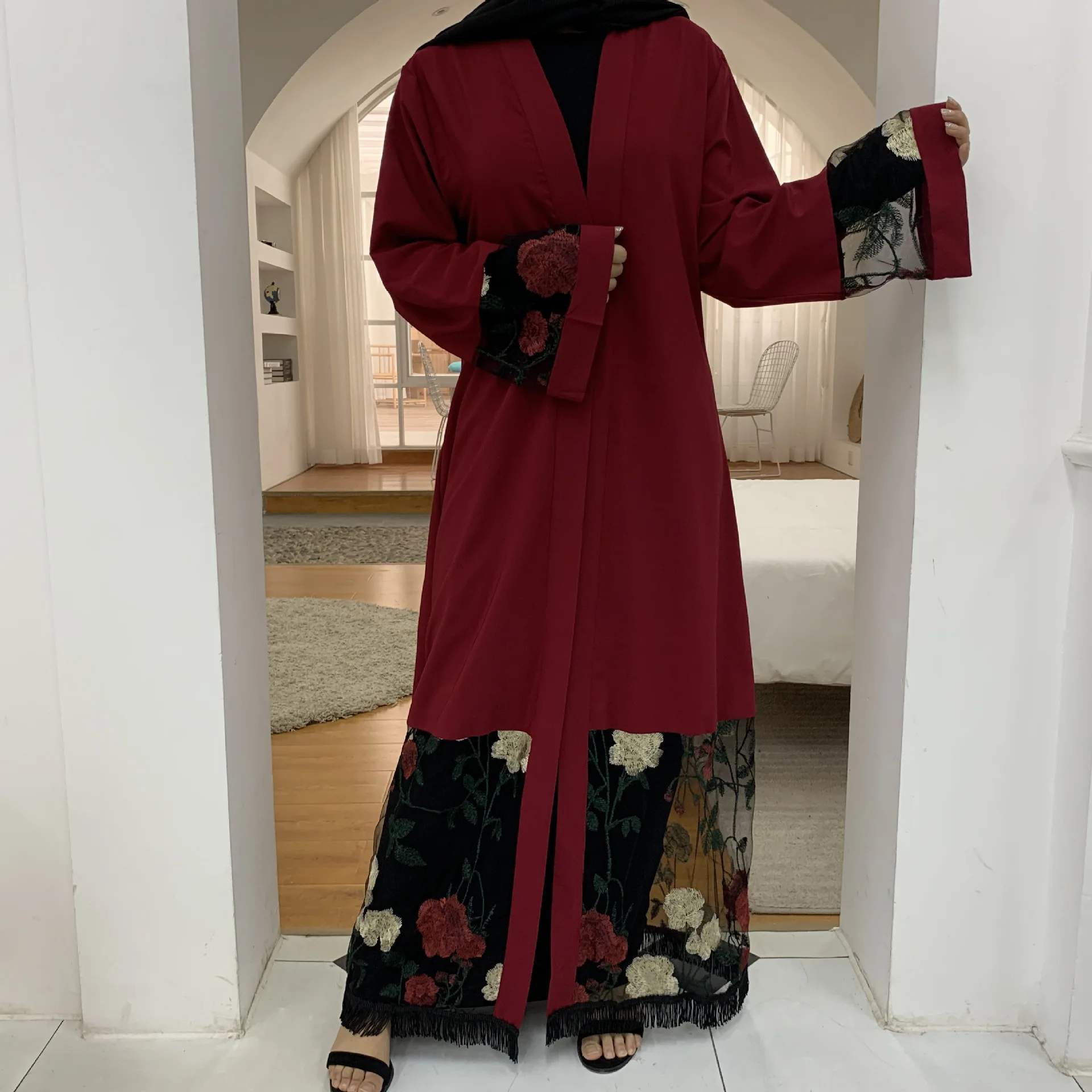 Одежда Caftan турецкий мусульманский модный кардиган мусульманские Абайи для