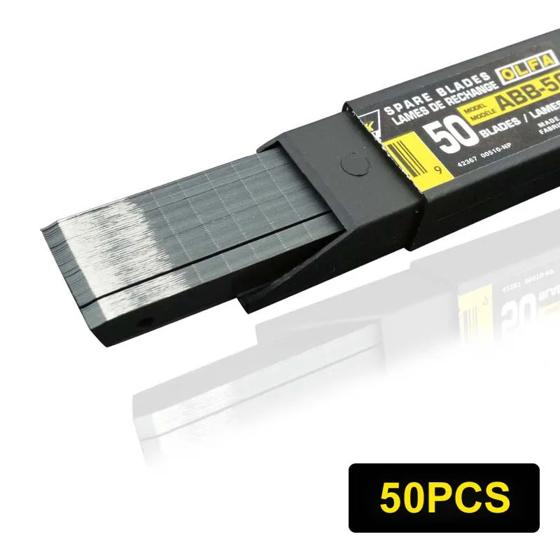 

50 шт./упак. ABB-50 9 мм Ультра острые чёрные с отламывающимся лезвием для винил автомобиля обертывания наклейки