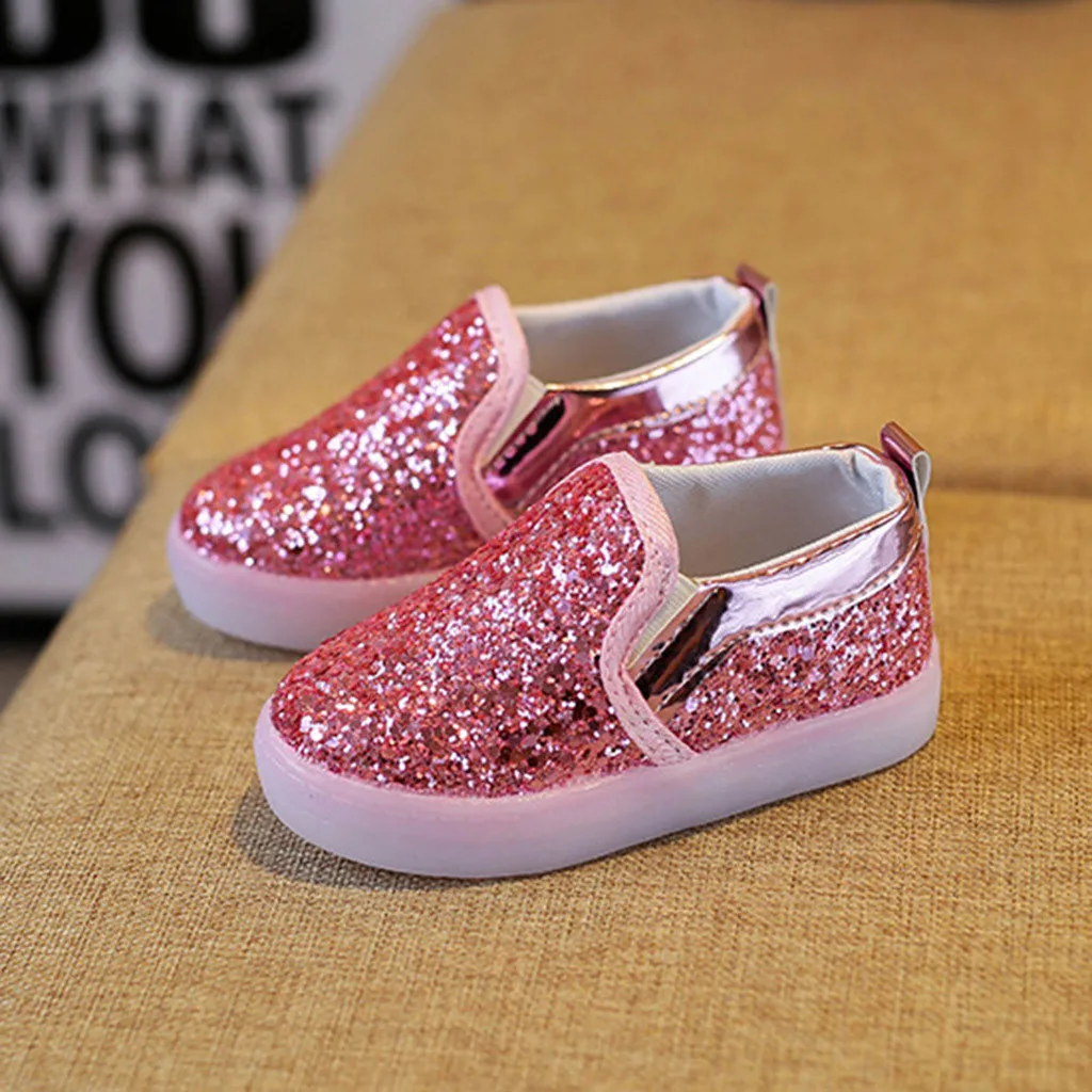 Светодиодный кроссовки для детей, для маленьких мальчиков и девочек, светящаяся спортивная обувь кроссовки без шнуровки, детские кроссовки, обувь с подсветкой