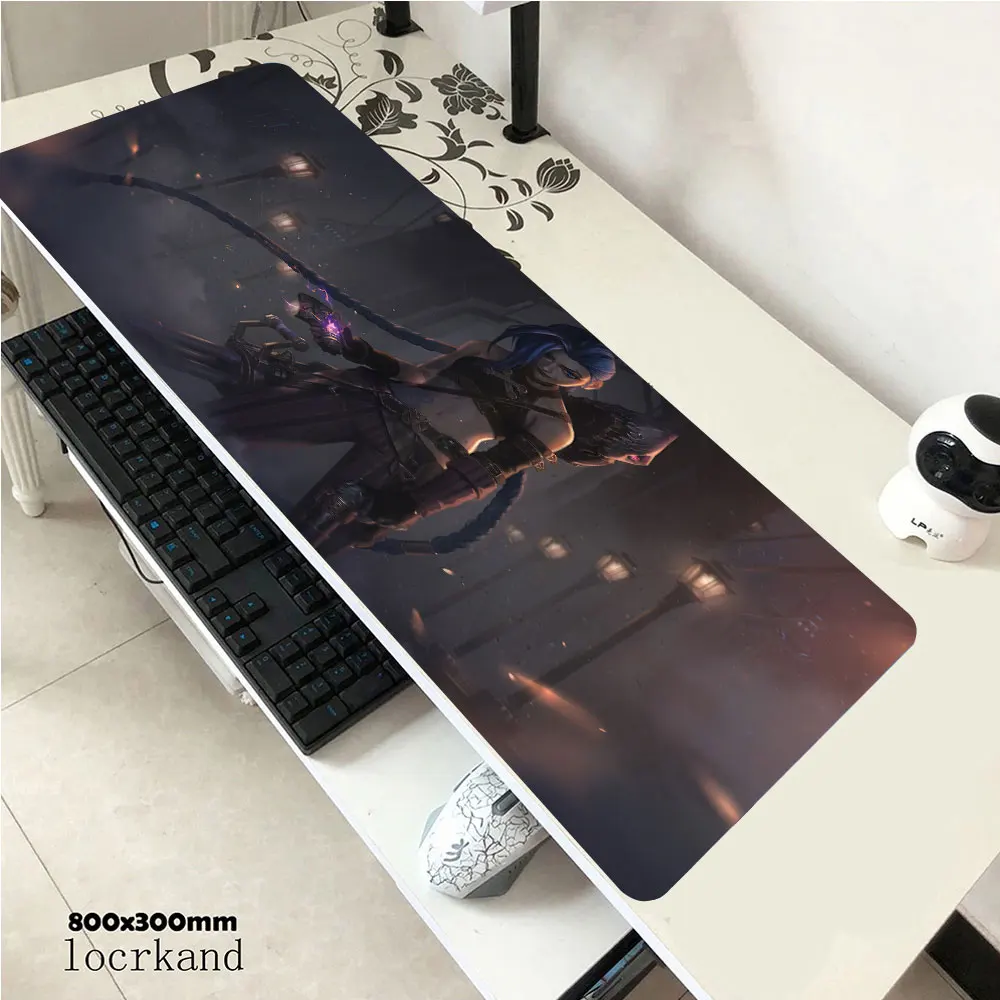 

Arcane Super Soft Gaming Mouse Pad LOL Desk Mat League of Legends Jinx Jayce keyboard mouse pad Carpet non-skid mouse mat