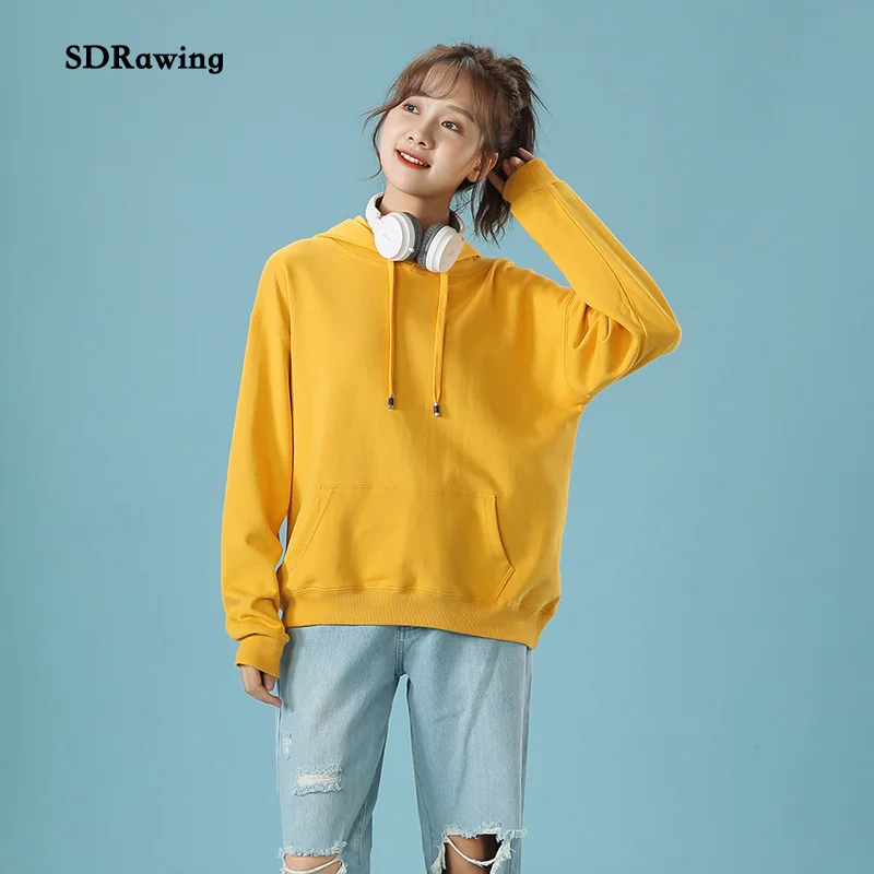 2019 Hoddies женские толстовки укороченные повседневные однотонные пуловеры с