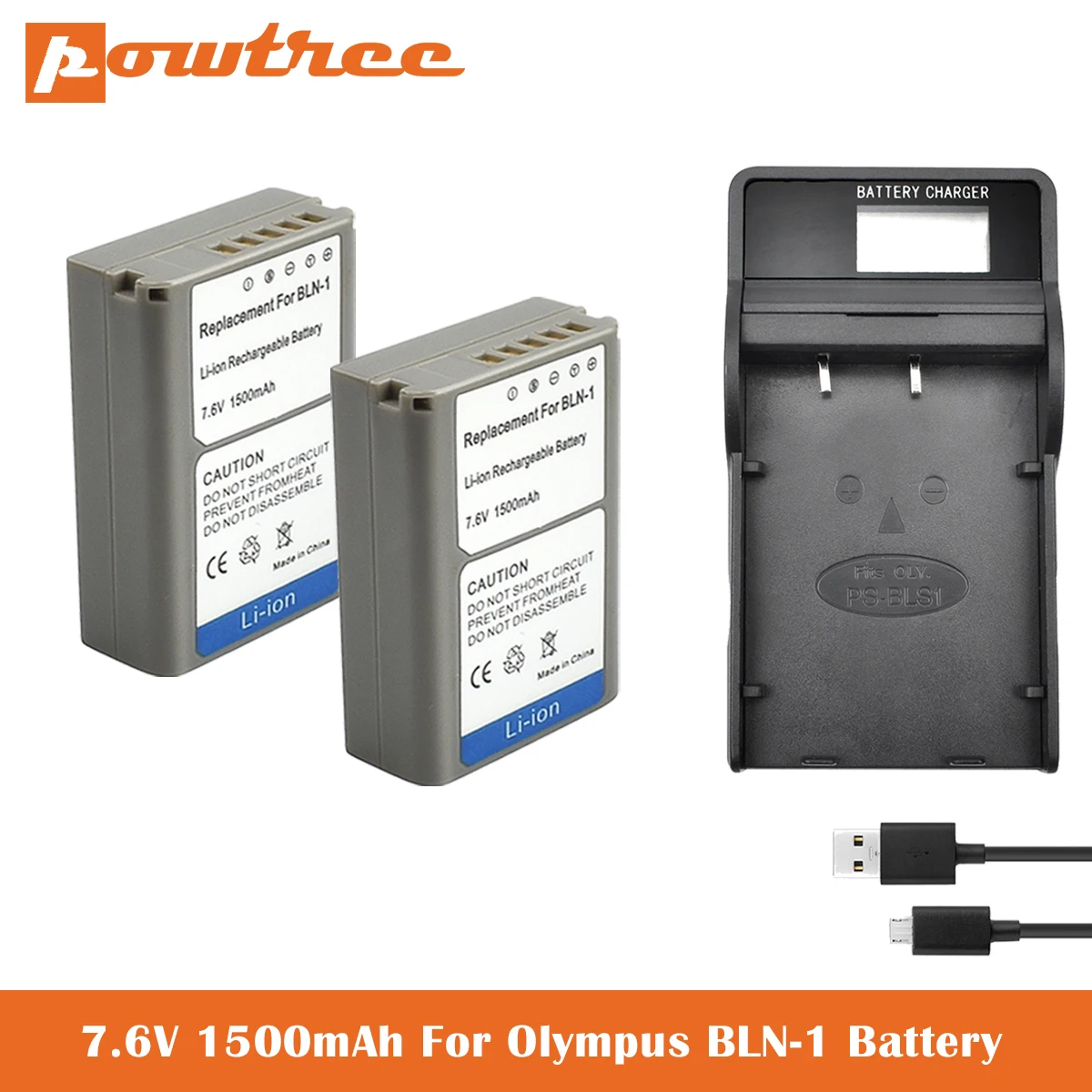 7 6 V 1500 мА/ч BLN 1 PS BLN1 Батарея + зарядное устройство для цифровой камеры Olympus OM D E M1 M5