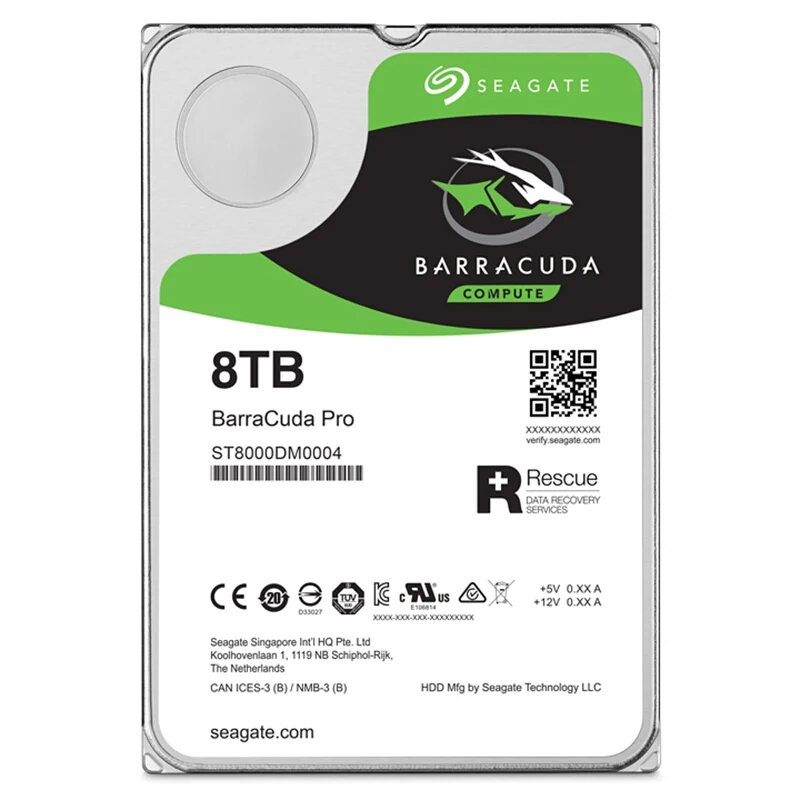 Жесткий диск Seagate BarraCuda 8 ТБ PRO внутренний жесткий 7200 об/мин SATA3 6 ГБ/сек. 256 Мб кэш