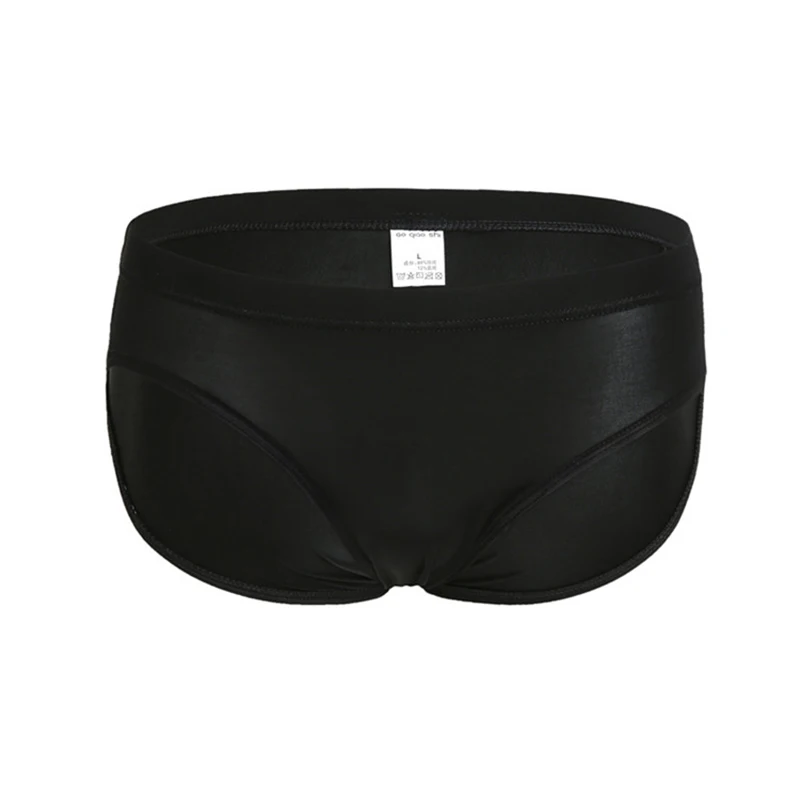 

Sexy Men Seamless Briefs Shorts Summer Cool Ice Silk Underwear Panties Solid U Convex Underpants Cueca Calzoncillos