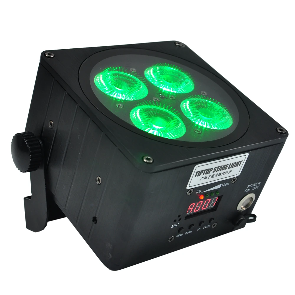 TIPTOP беспроводной DMX Uplight 4x18 Вт Par Can аккумулятор светодиодный DJ Uplights IP20