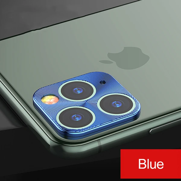 Blue 1 Защитная пленка для объектива камеры для iPhone 11 Pro XS Max XR X чехол металлический защитный чехол для объектива телефона для iPhone X XR XS 11 Pro Чехол - Цвет: Blue 1