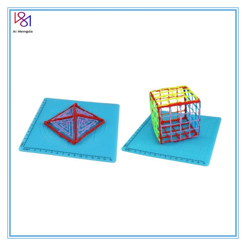 3D печатная Ручка Силиконовый коврик каракули площадка с основными